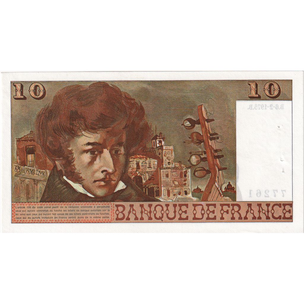 France, 10 Francs, Berlioz, 1975-02-06, 77261, EF