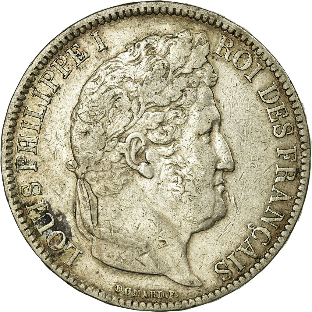 Coin, France, Louis-Philippe, 5 Francs, 1831, Bordeaux, EF, Silver