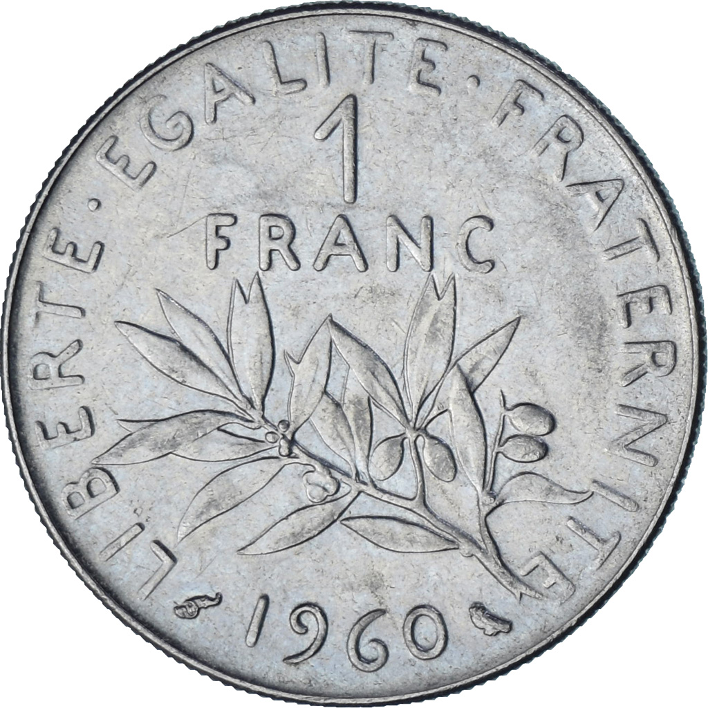 Coin, France, Semeuse, Franc, 1960, Paris, , Nickel, KM:925.1