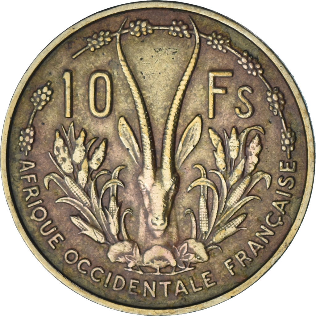 Coin, French West Africa, 10 Francs, 1956, Paris, , Aluminum-Bronze, KM:6