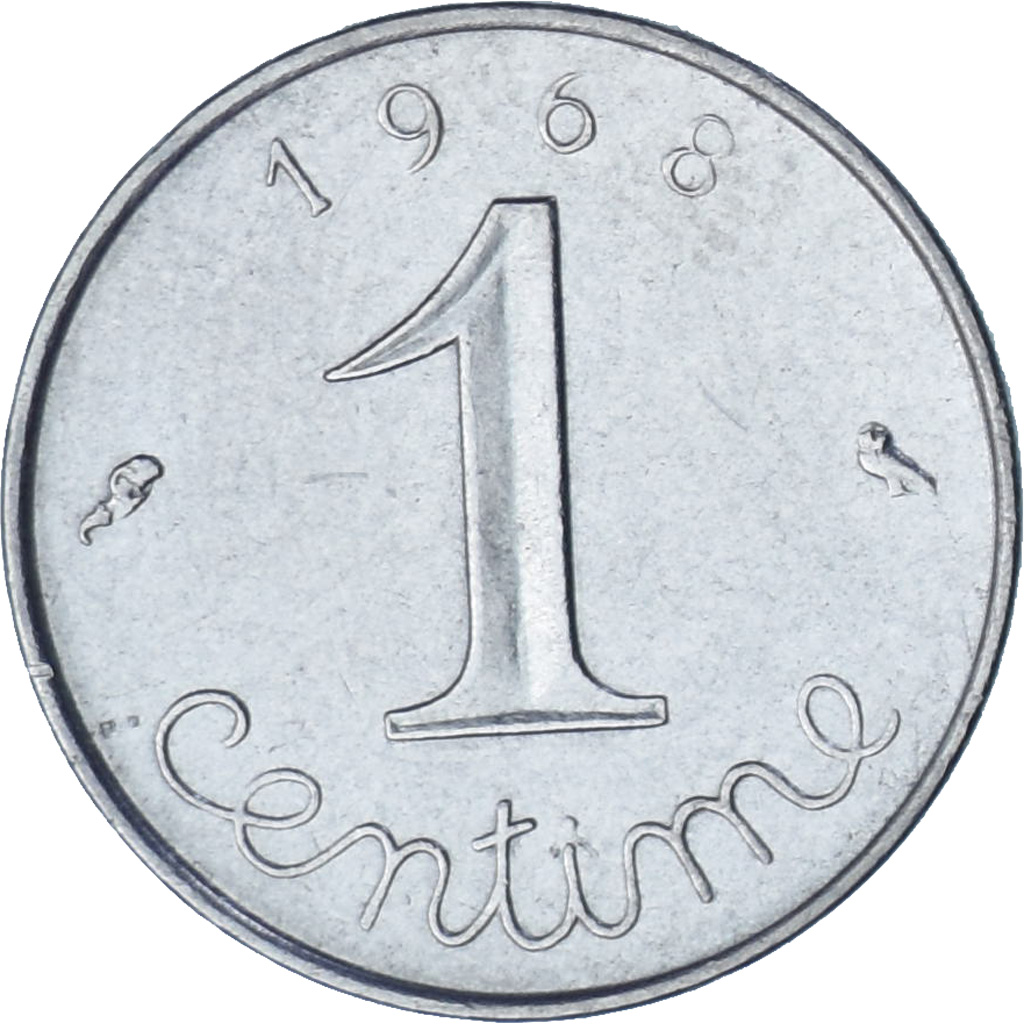 France, Épi, Centime, 1968, Paris, , Stainless Steel, KM:928, Gadoury:91