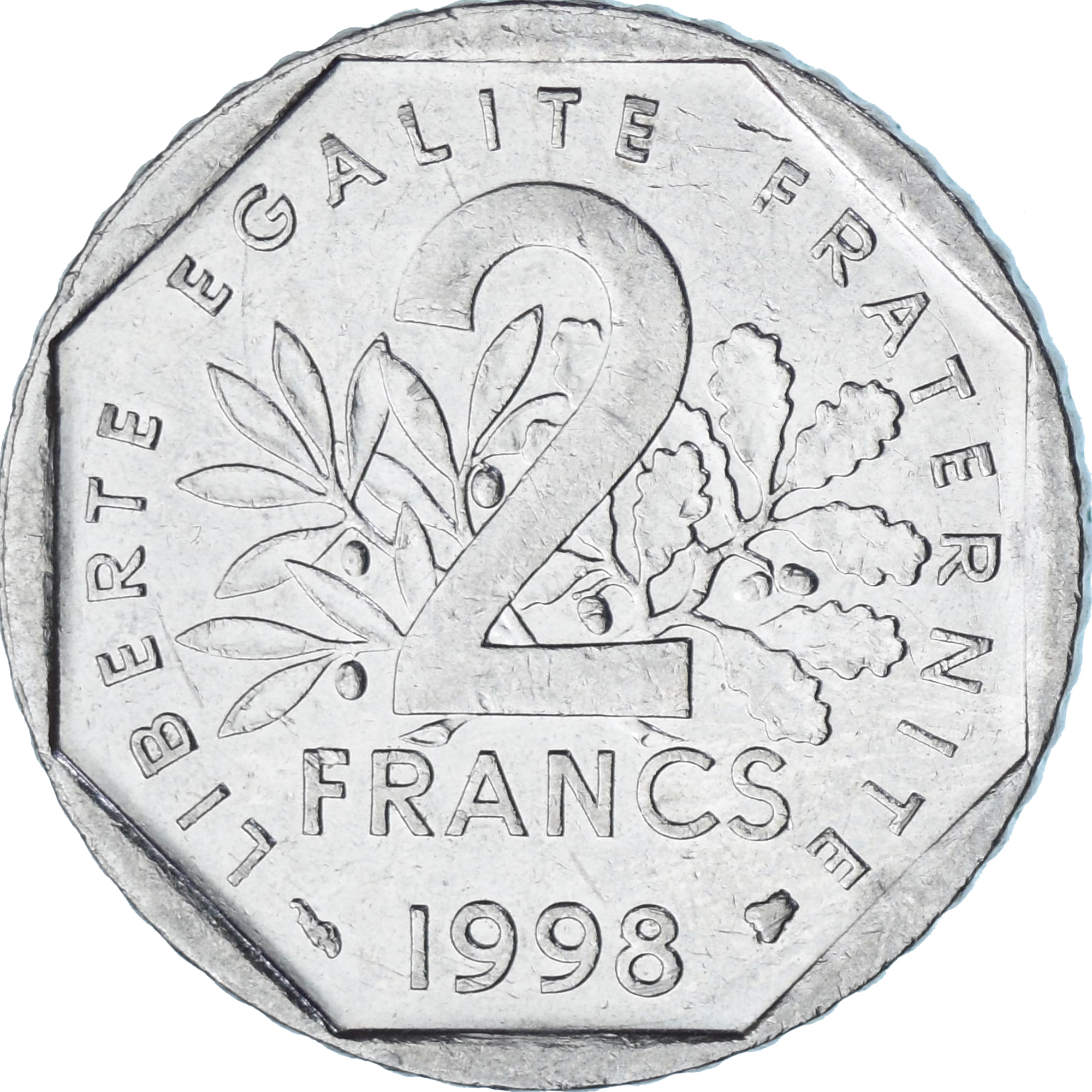 France, Semeuse, 2 Francs, 1998, Paris, , Nickel, KM:942.1, Gadoury:547