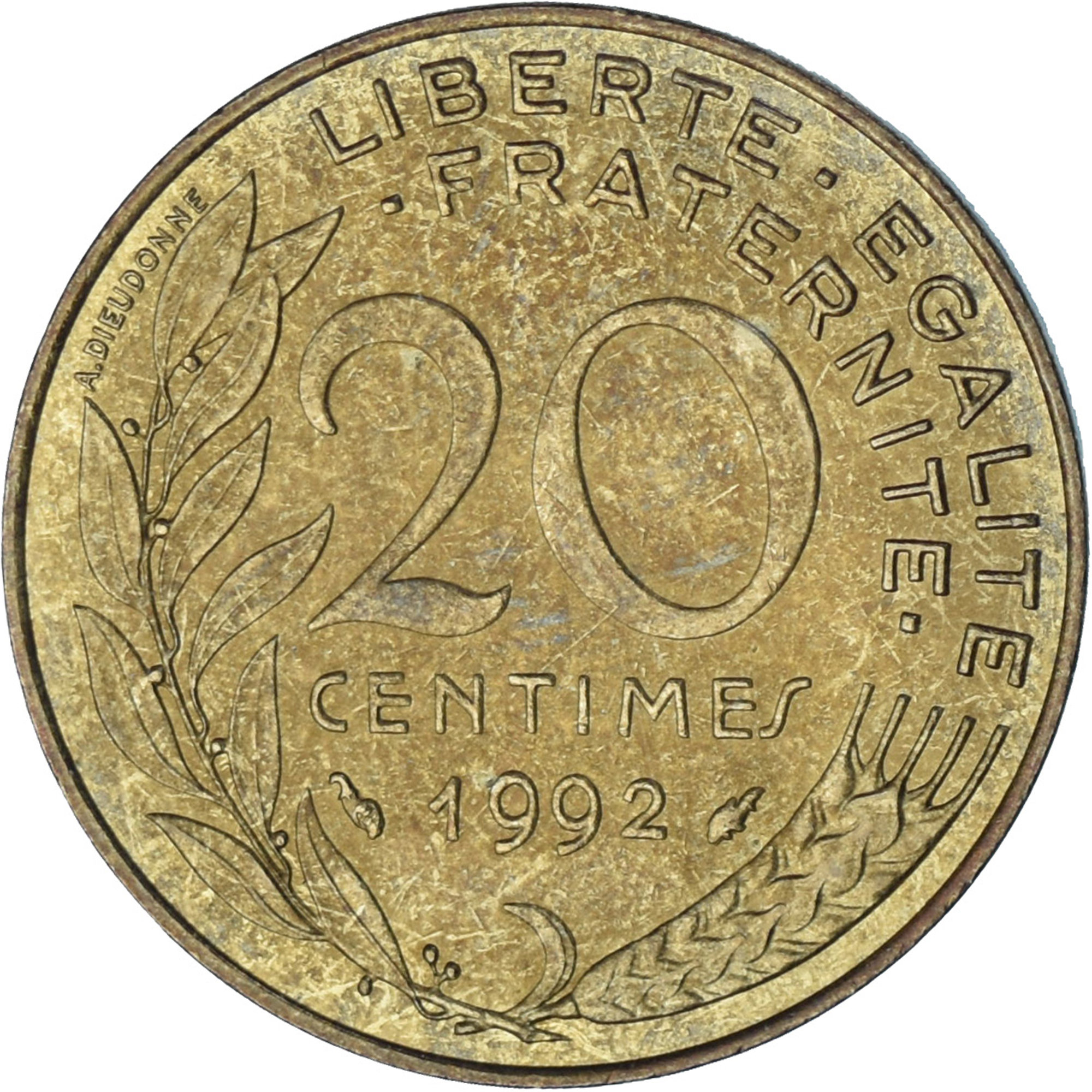 France, Marianne, 20 Centimes, 1992, Paris, , Aluminum-Bronze, KM:930
