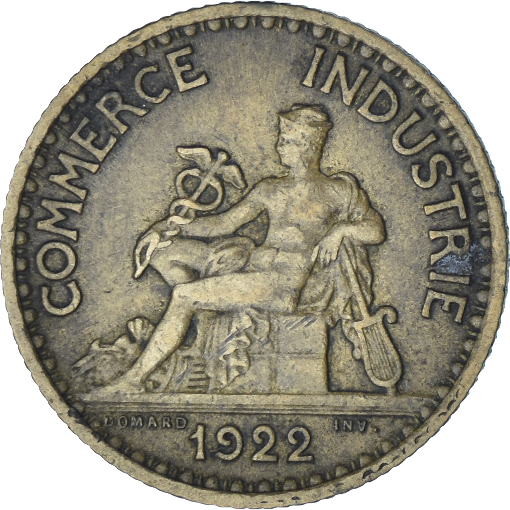 France, Chambre de commerce, Franc, 1922, Paris, , Aluminum-Bronze