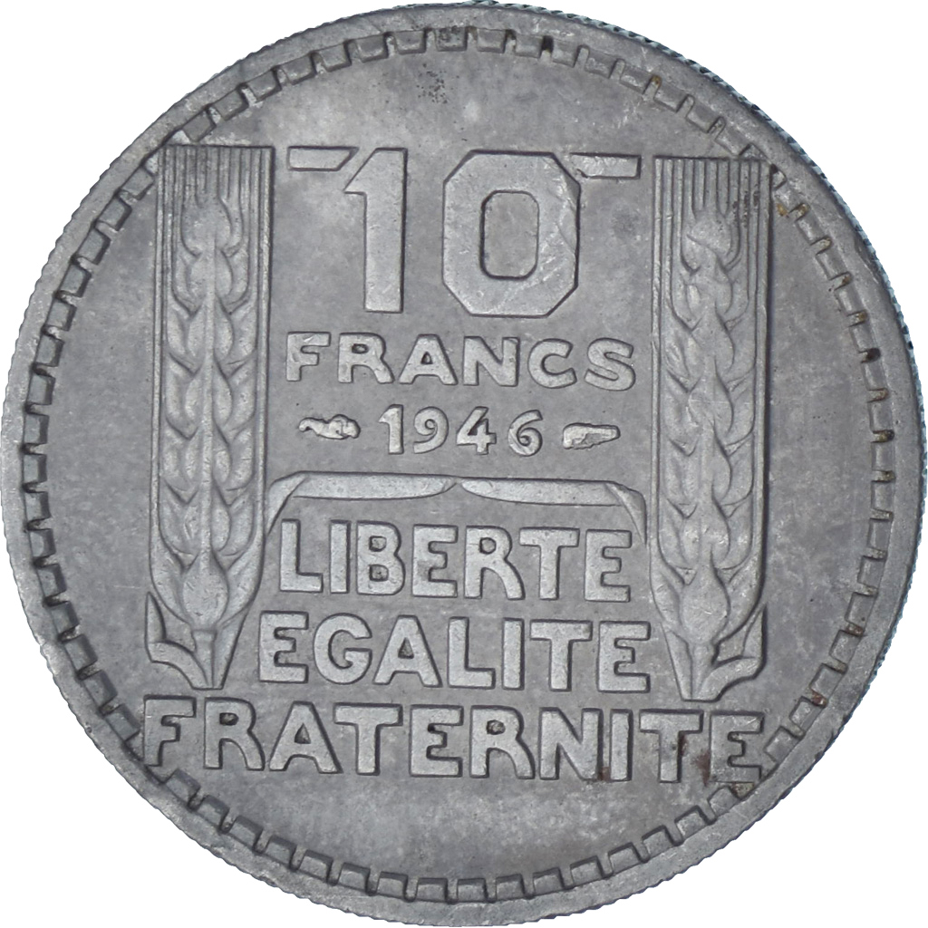 France, Turin, 10 Francs, 1946, Paris, , Copper-nickel, KM:908.1