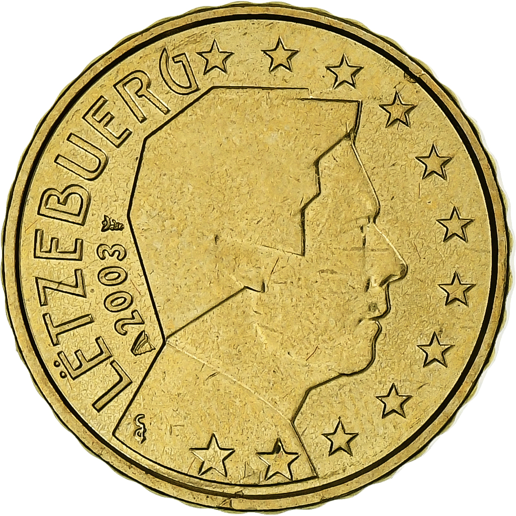 Luxemburg, Henri, 10 Euro Cent, 2003, Utrecht, UNZ, Messing, KM:78