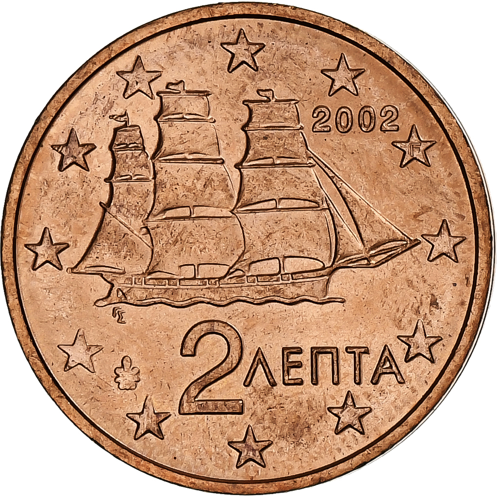 Greece, 2 Euro Cent, 2002, Athens, , Copper Plated Steel, KM:182