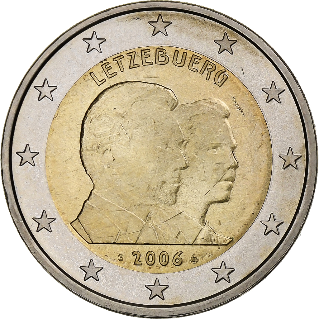 Luxemburg, Henri, 2 Euro, 2006, Utrecht, VZ, Bi-Metallic, KM:88