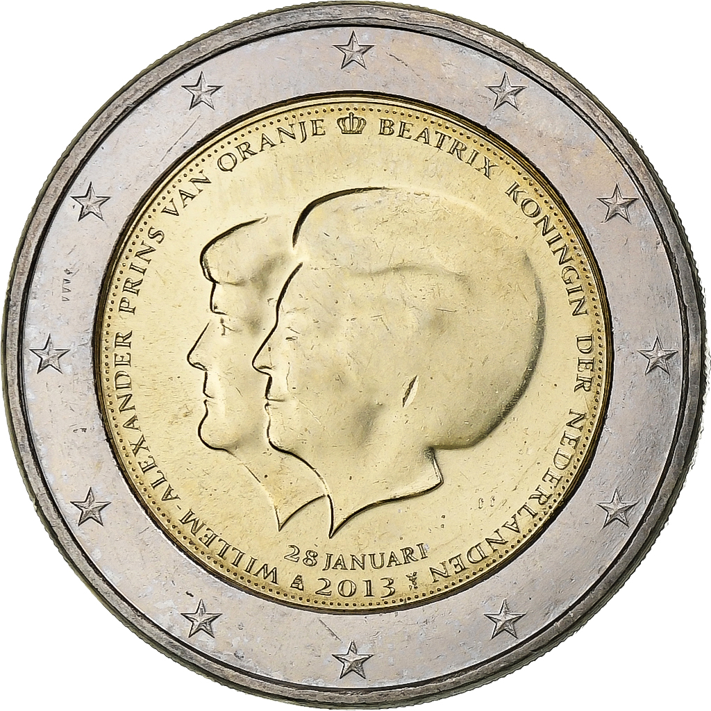 Niederlande, 2 Euro, Abdication de la Reine Béatrix, 2013, Utrecht, VZ