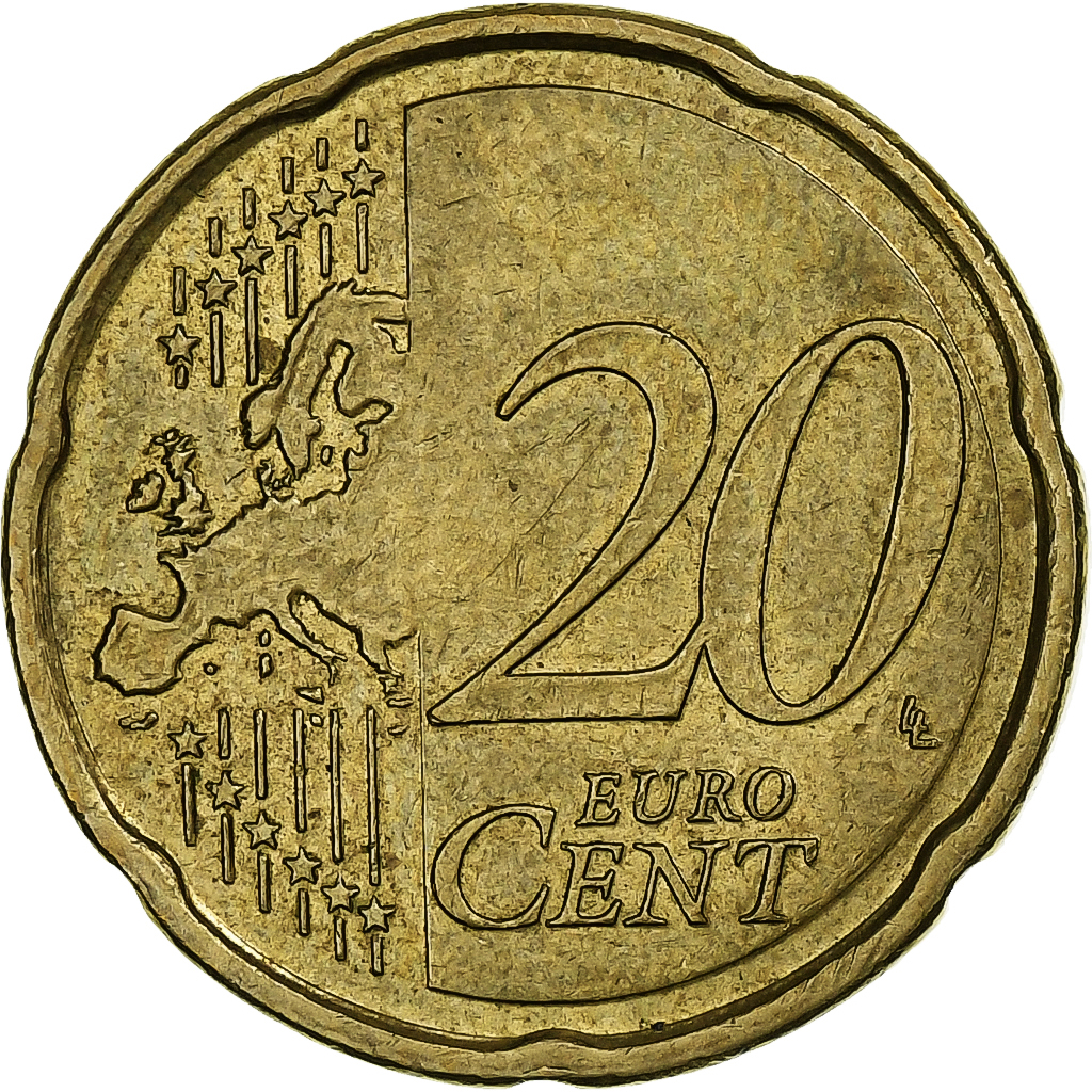 France, 20 Euro Cent, 2018, Laiton, TTB