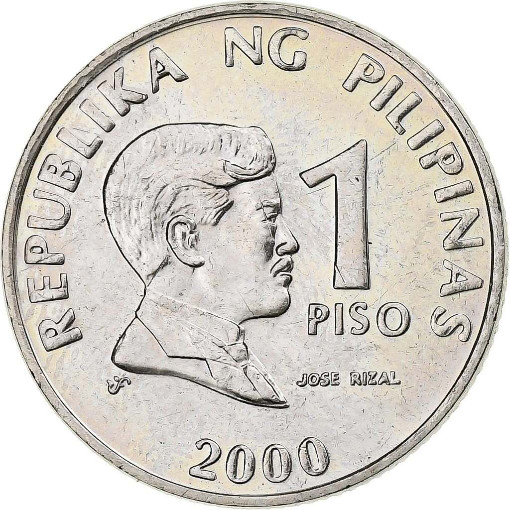 Philippines, Piso, 2000, Nickel plated steel, MS, KM:269a