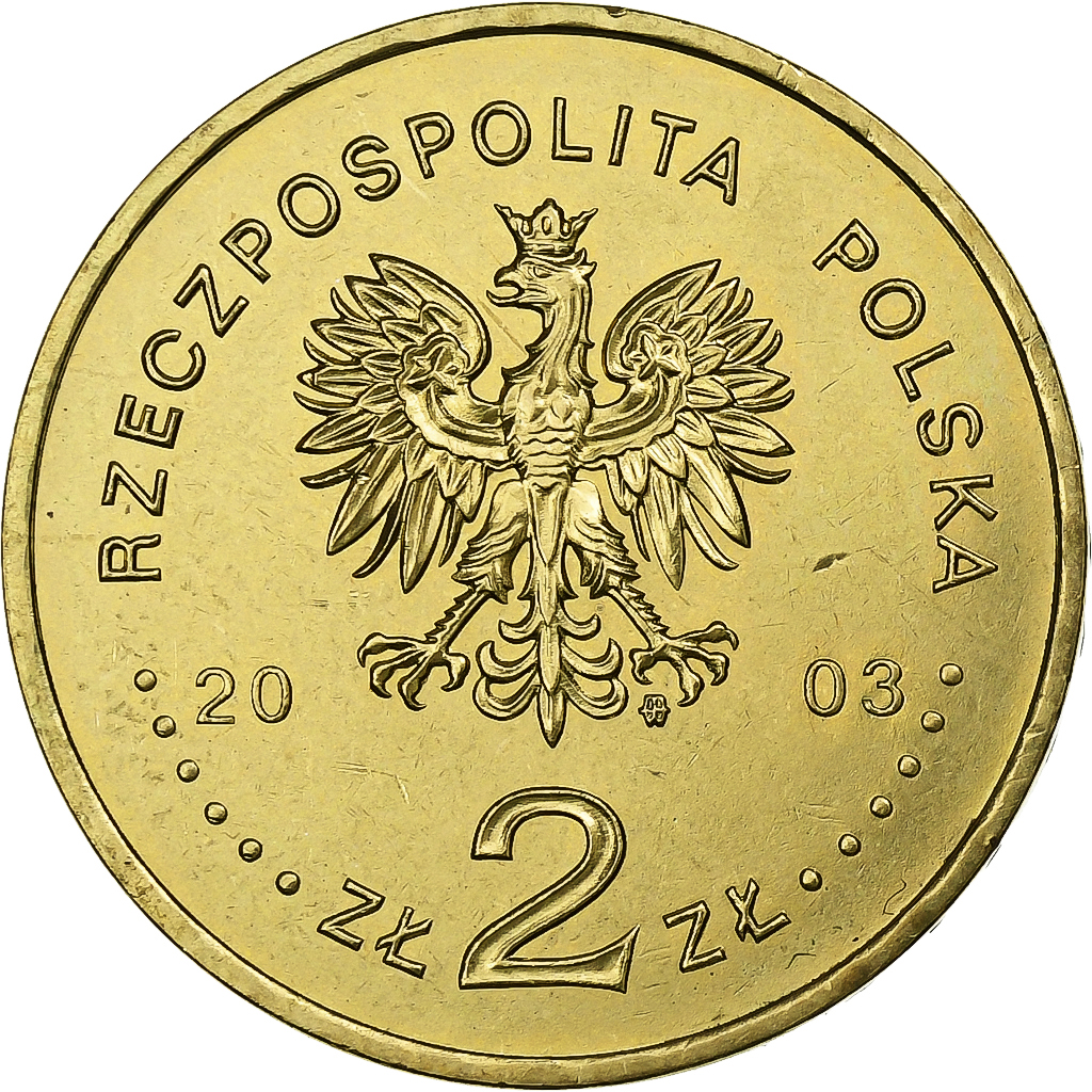 Poland, 2 Zlote, 2003, Petroleum and Gas Industry 150th Anniversary, laiton