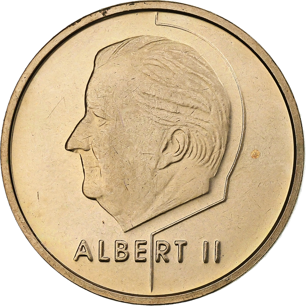 Belgium, Albert II, 20 Francs, 20 Frank, 2001, Brussels, Nickel-Bronze