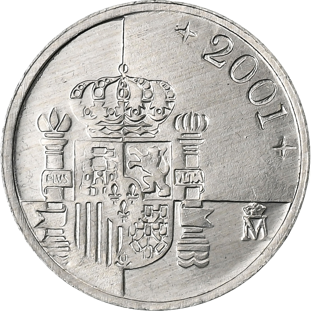 Spain, Juan Carlos I, Peseta, 2001, Aluminum, , KM:832