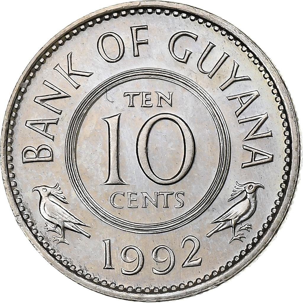 Guyana, 10 Cents, 1967, Copper-nickel, MS, KM:33