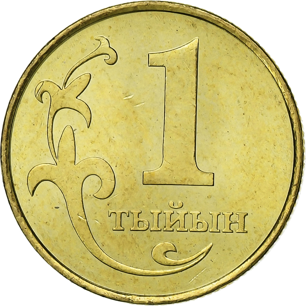 KYRGYZSTAN, Tiyin, 2008, Aluminum-Bronze, , KM:11