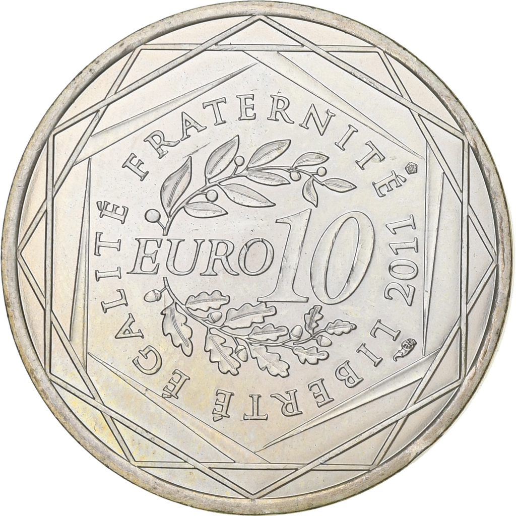 France, 10 Euro, Euros des régions, 2011, Paris, Argent, SUP, KM:1737