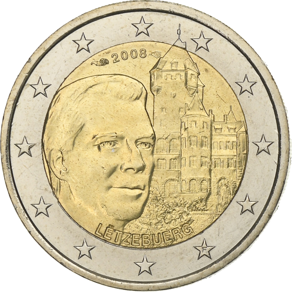 Luxembourg, Henri, 2 Euro, 2008, Paris, Bimétallique, SPL, KM:96