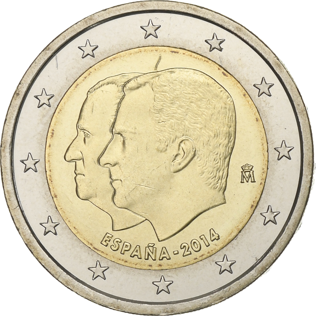 Spanien, 2 Euro, Portraits, 2014, UNZ, Bi-Metallic