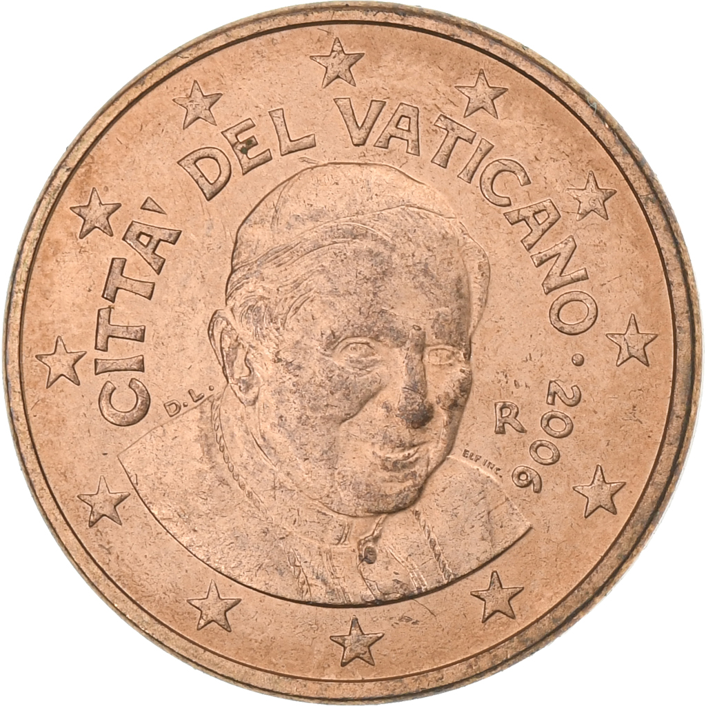 Vatikanstadt, Benedict XVI, 5 Euro Cent, 2006, Rome, Copper Plated Steel, VZ