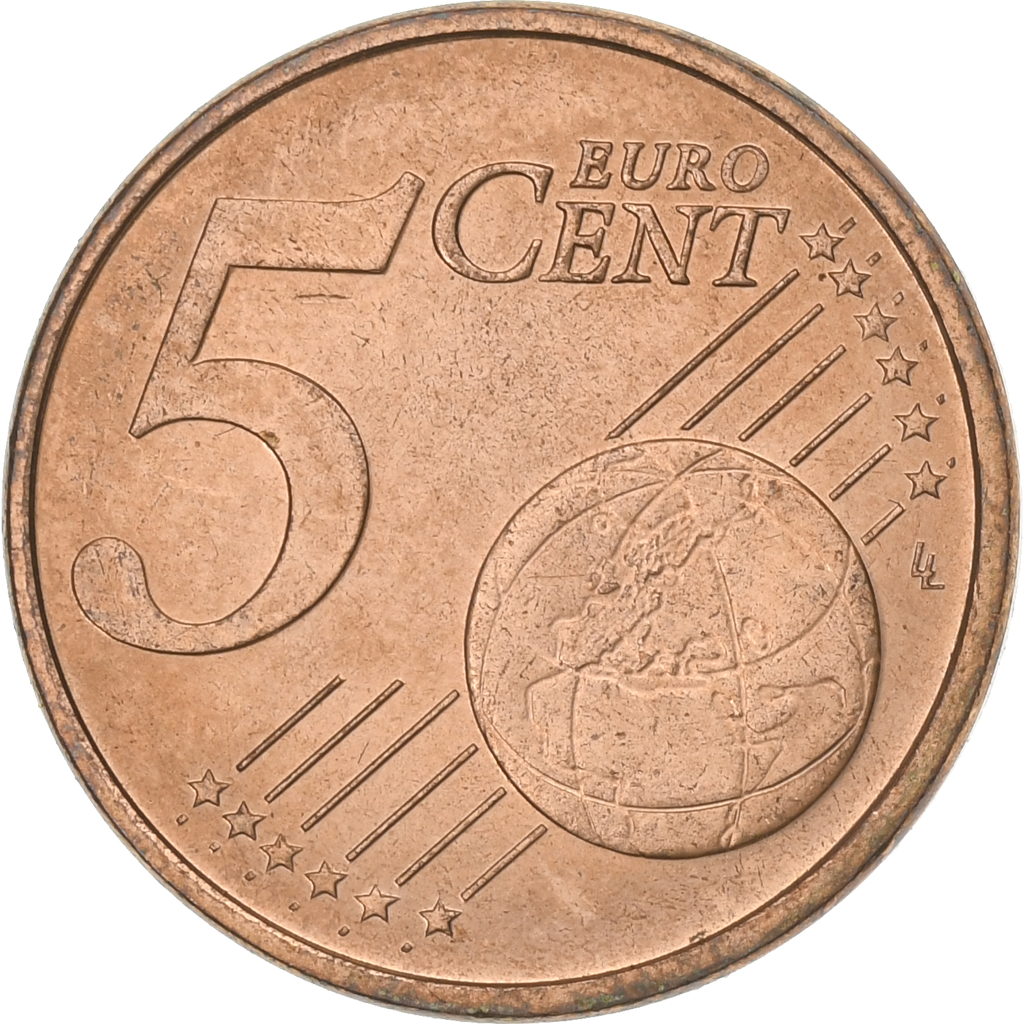 Vatikanstadt, Benedict XVI, 5 Euro Cent, 2006, Rome, Copper Plated Steel, VZ
