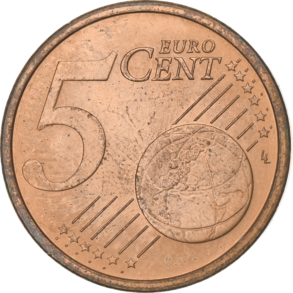 Vatikanstadt, Benedict XVI, 5 Euro Cent, 2010, Rome, Copper Plated Steel, VZ