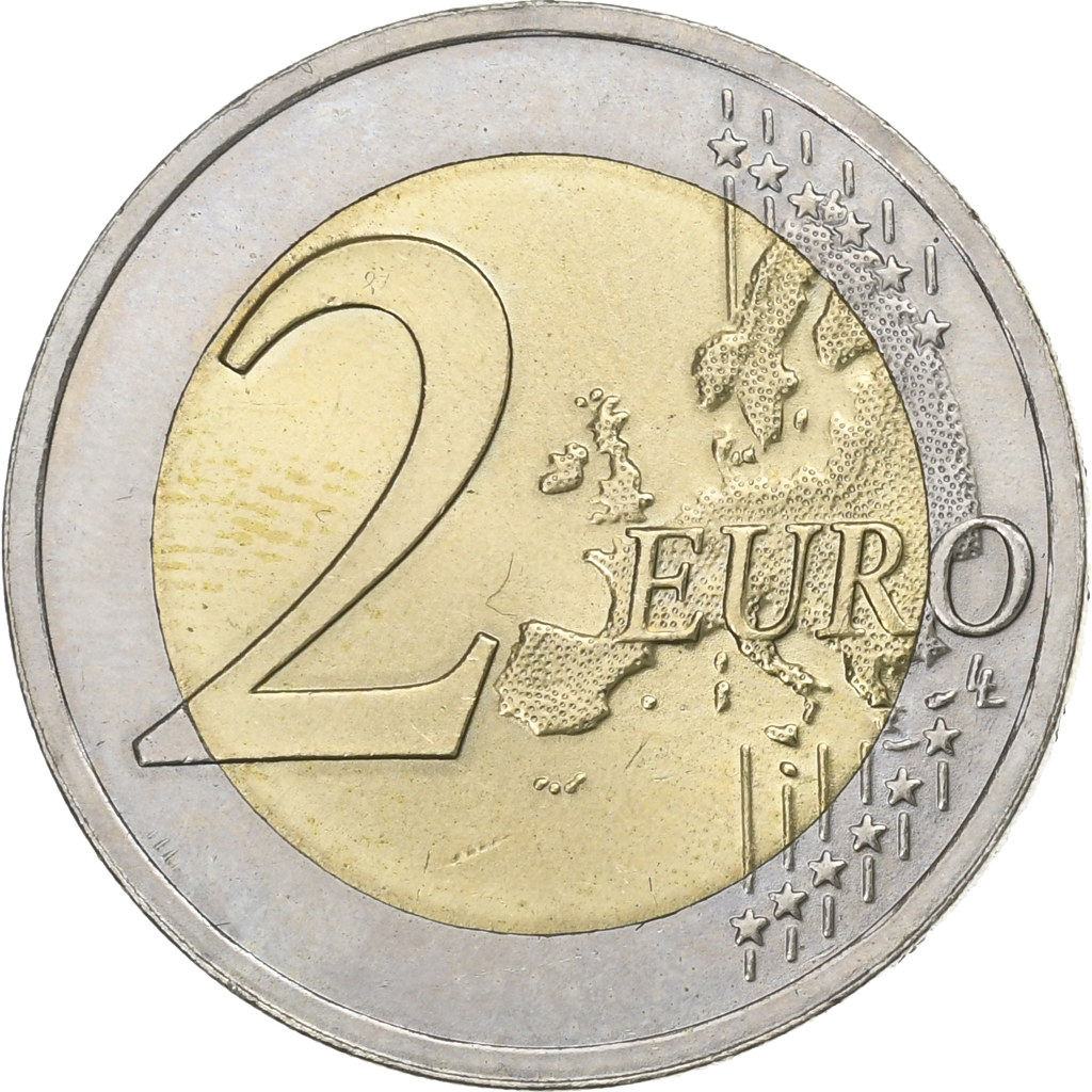Latvia, 2 Euro, Cigogne, 2015, , Bi-Metallic