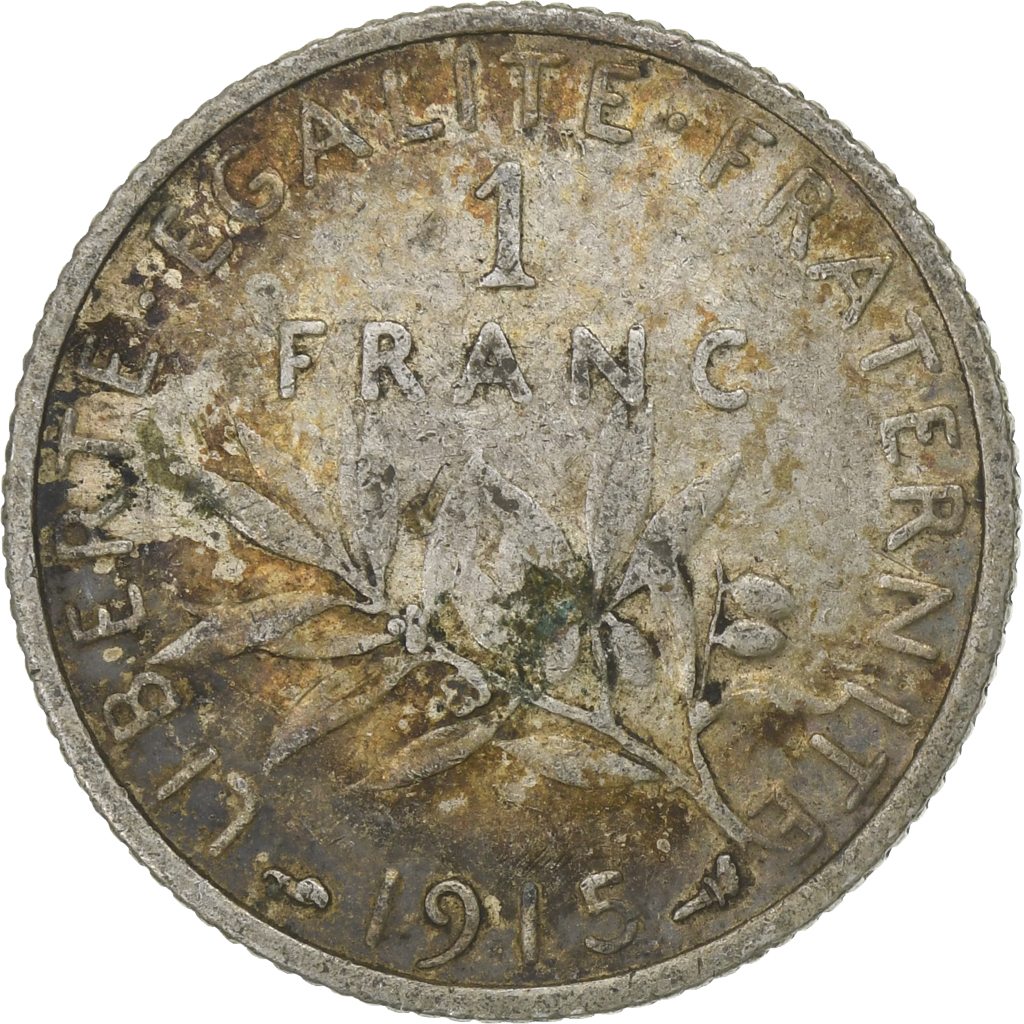France, Franc, Semeuse, 1915, Paris, Silver, , Gadoury:532, KM:844.1