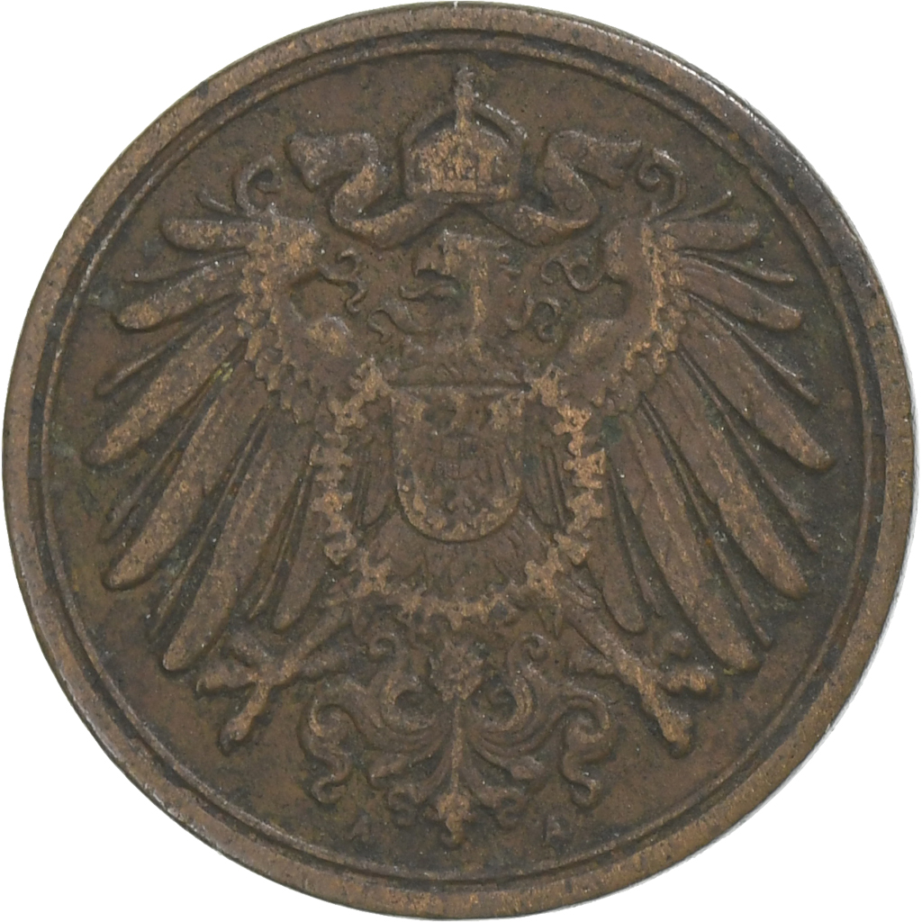 GERMANY - EMPIRE, Wilhelm II, Pfennig, 1893, Berlin, Copper, F, KM:10