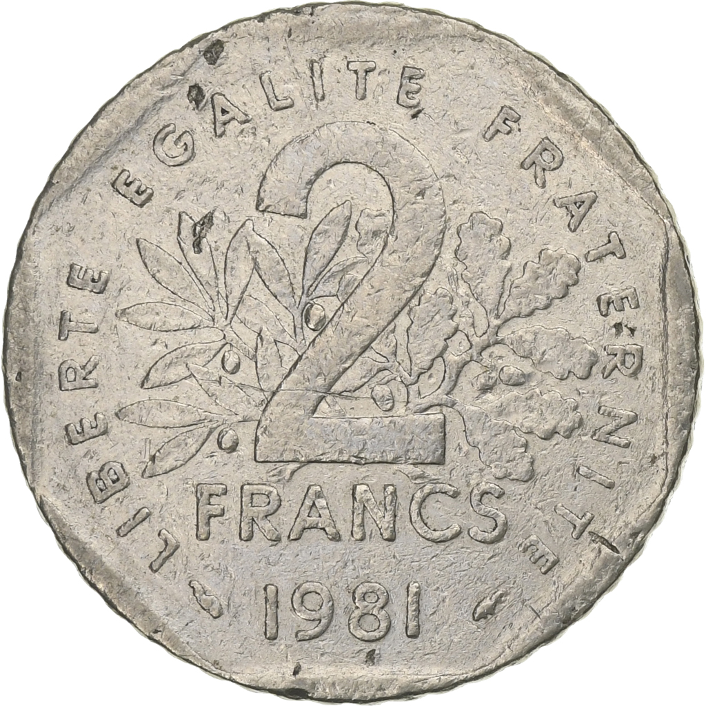 France, 2 Francs, Semeuse, 1981, Paris, Nickel, , KM:942.1