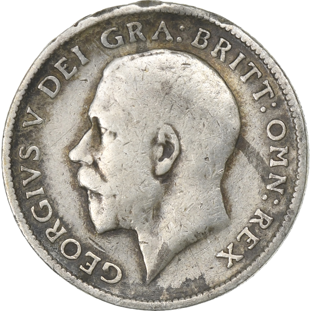 Great Britain, George V, 6 Pence, 1919, Silver, , KM:813