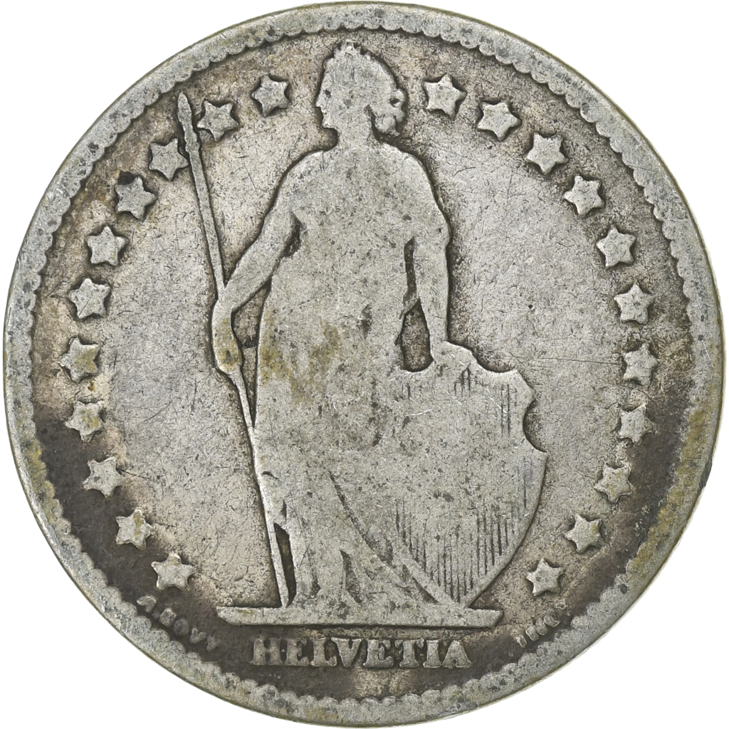Switzerland, Franc, 1877, Bern, Silver, , KM:24