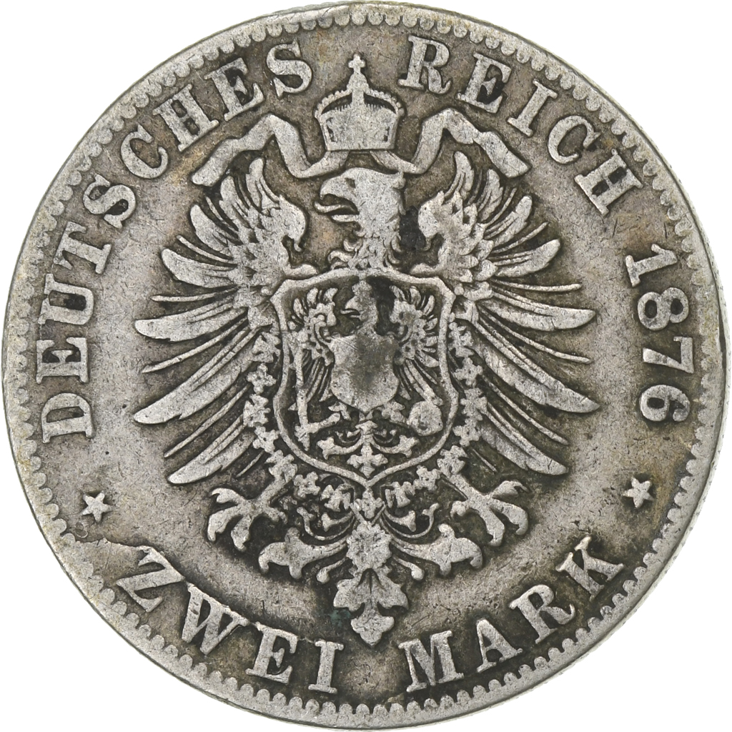 Coin, German States, PRUSSIA, Wilhelm I, 2 Mark, 1876, Cleves, 