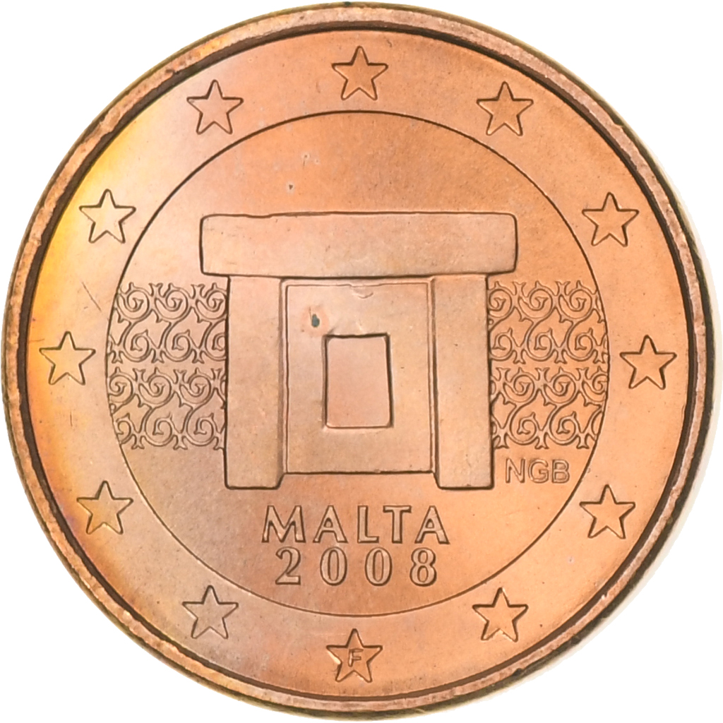 Malta, Euro Cent, 2008, Paris, UNZ, Copper Plated Steel, KM:125