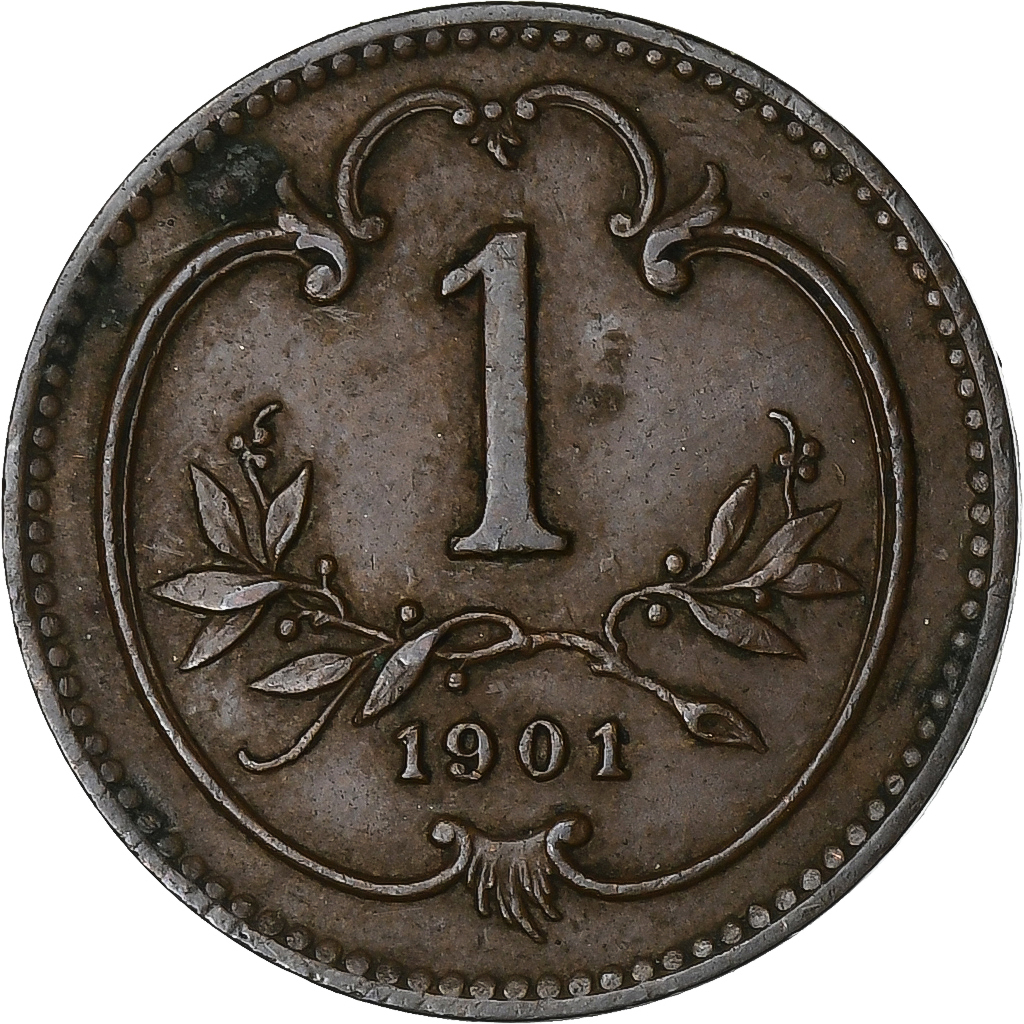 Austria, Franz Joseph I, Heller, 1901, , Bronze, KM:2800