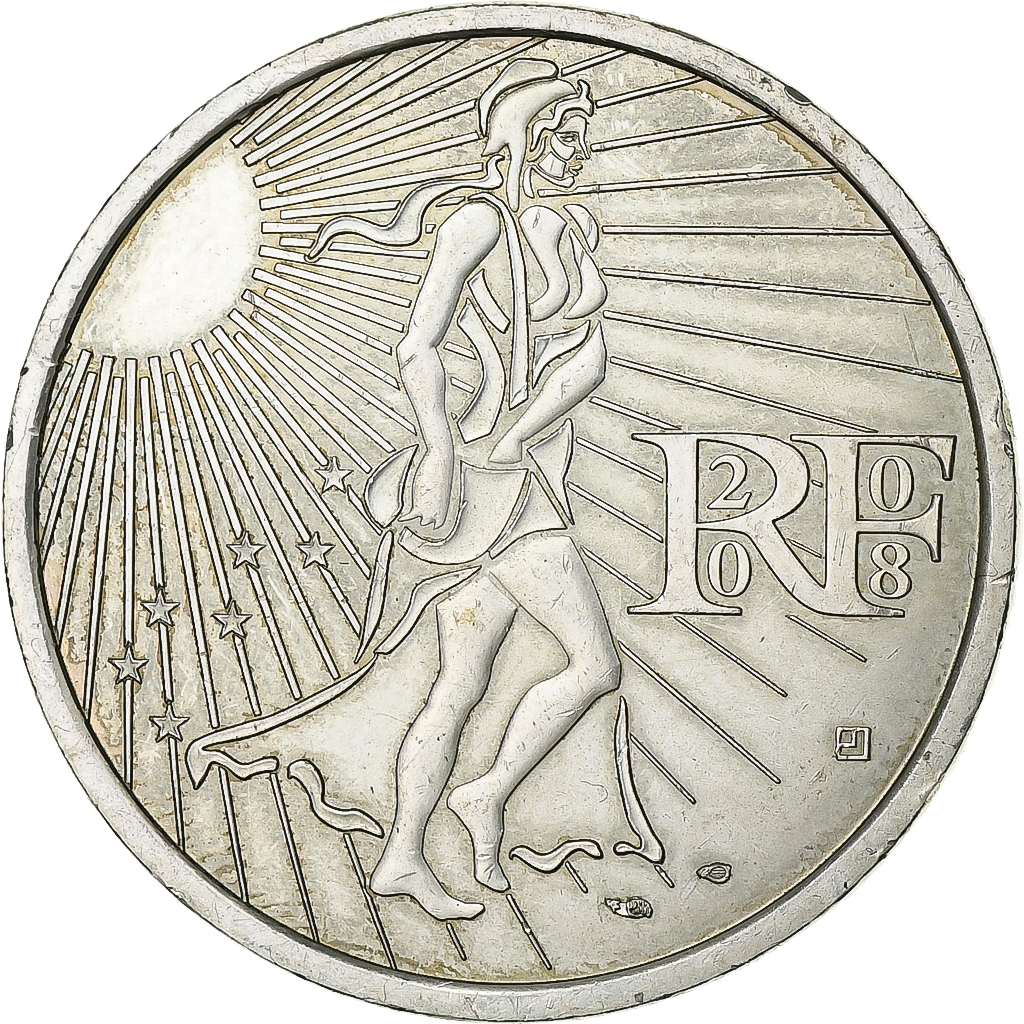 France, 15 Euro, Semeuse, 2008, , Silver, Gadoury:EU288, KM:1535