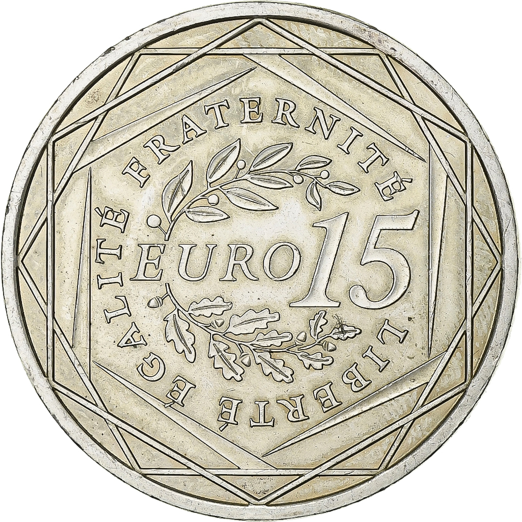 France, 15 Euro, Semeuse, 2008, , Silver, Gadoury:EU288, KM:1535