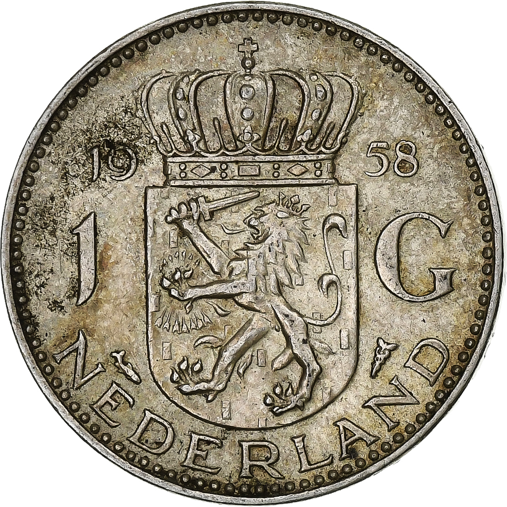 Netherlands, Gulden, 1958, Silver, 