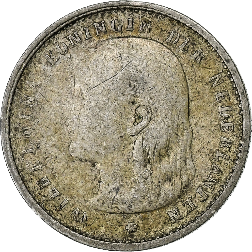 Netherlands, Wilhelmina I, 10 Cents, 1896, Silver, , KM:116