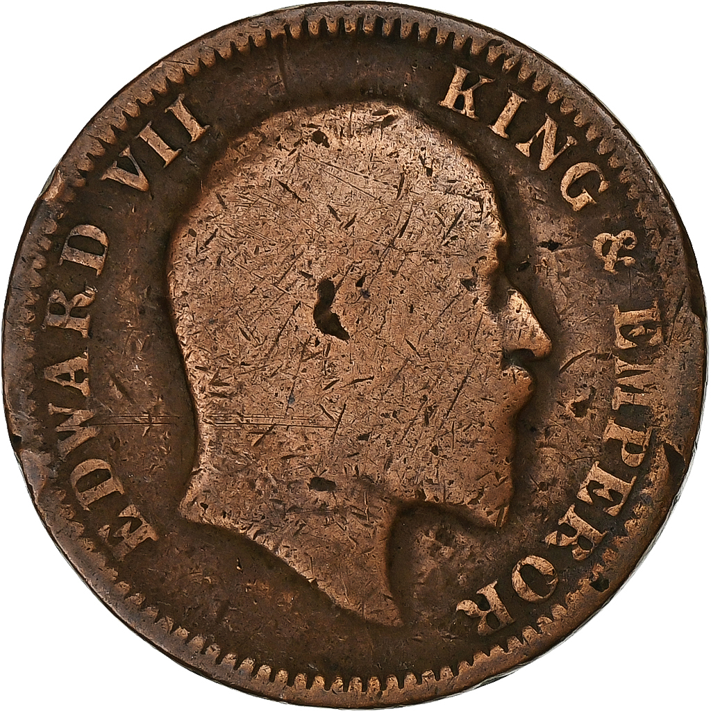 INDIA-BRITISH, Edward VII, 1/4 Anna, 1904, Calcutta, Copper, , KM:501