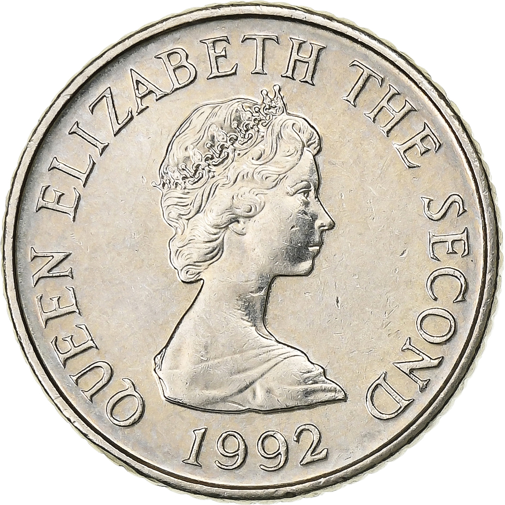 Jersey, 5 Pence, 1992, Copper-nickel, 