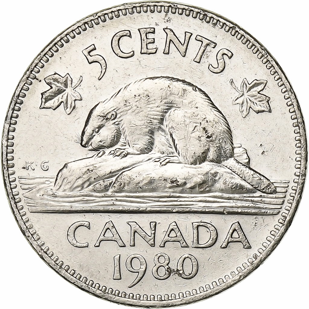 Canada, Elizabeth II, 5 Cents, 1980, Royal Canadian Mint, Nickel, 