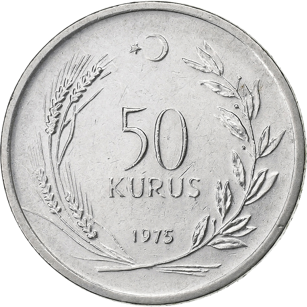 Coin, Turkey, 50 Kurus, 1975, , Stainless Steel, KM:899