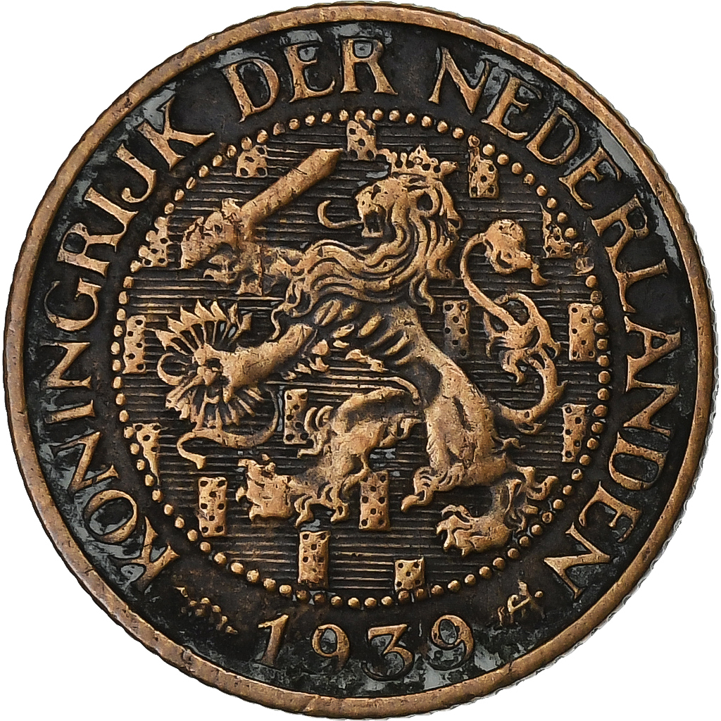 Netherlands, Wilhelmina I, Cent, 1939, Bronze, , KM:152