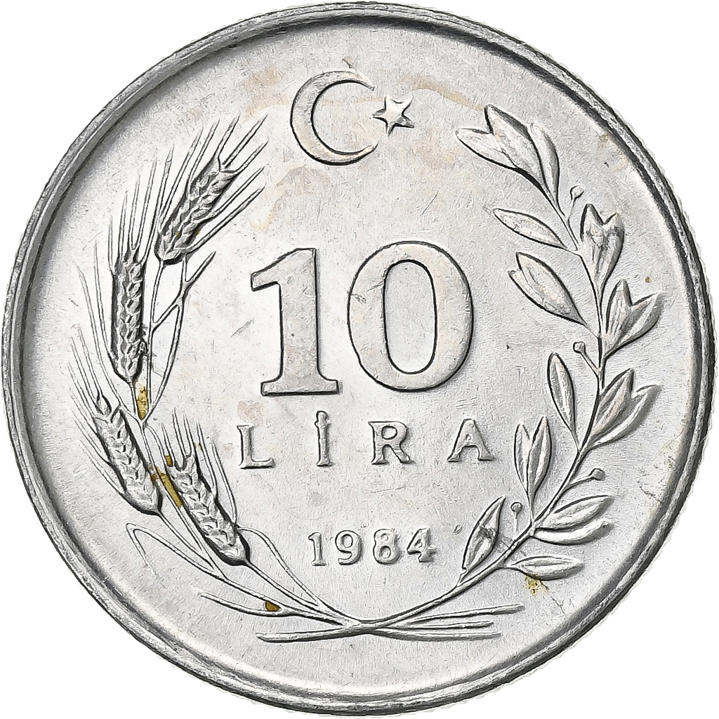 Turkey, 10 Lira, 1984, Aluminum, , KM:964