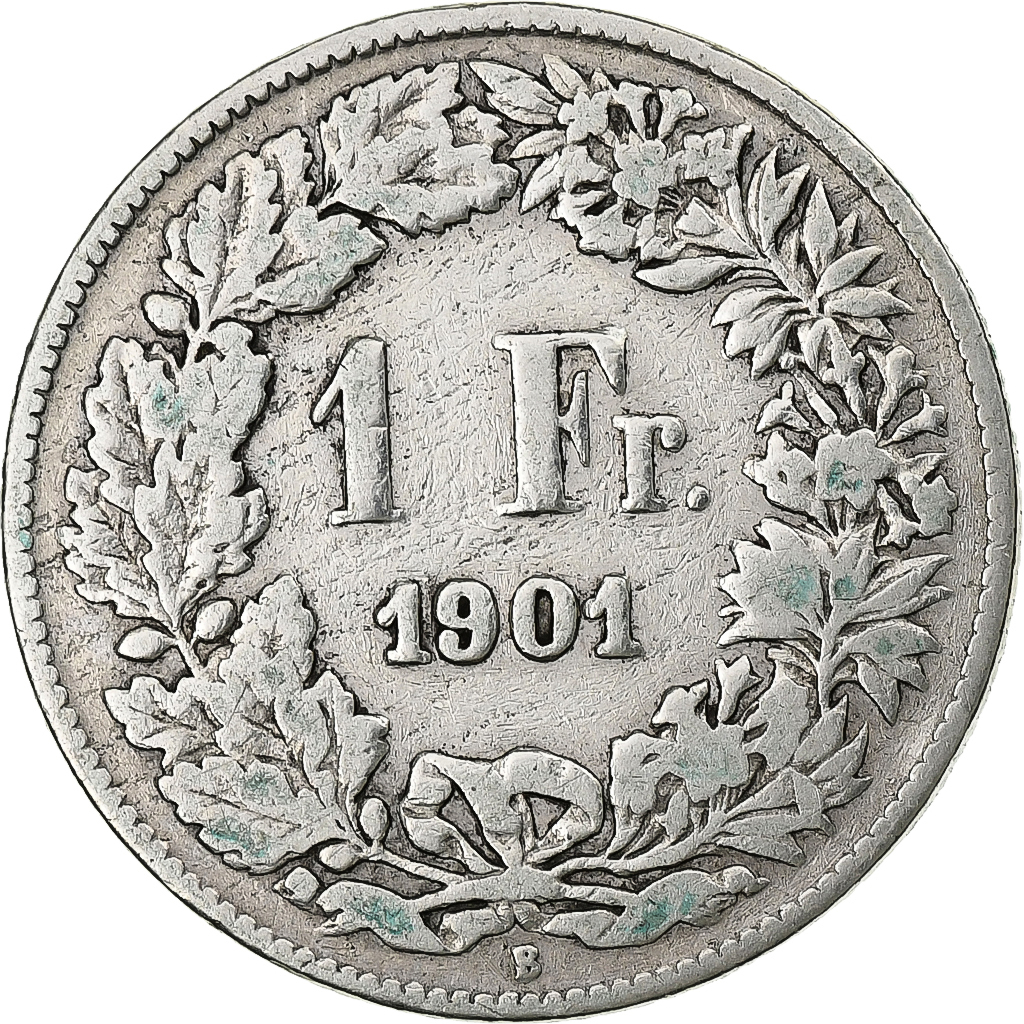 Switzerland, Franc, 1901, Bern, Silver, , KM:24