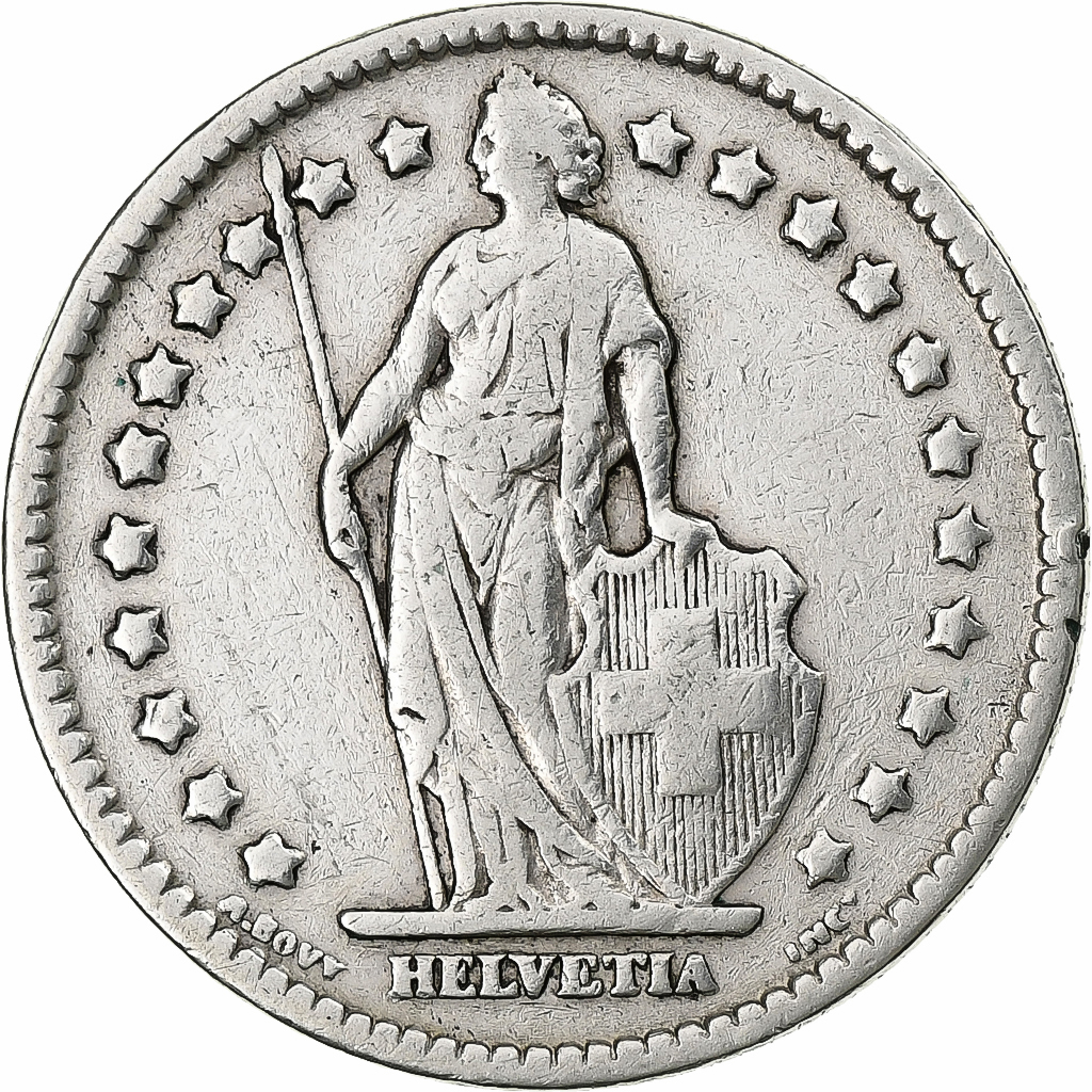 Switzerland, Franc, 1912, Bern, Silver, , KM:24