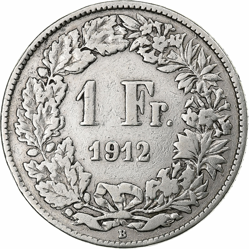 Switzerland, Franc, 1912, Bern, Silver, , KM:24