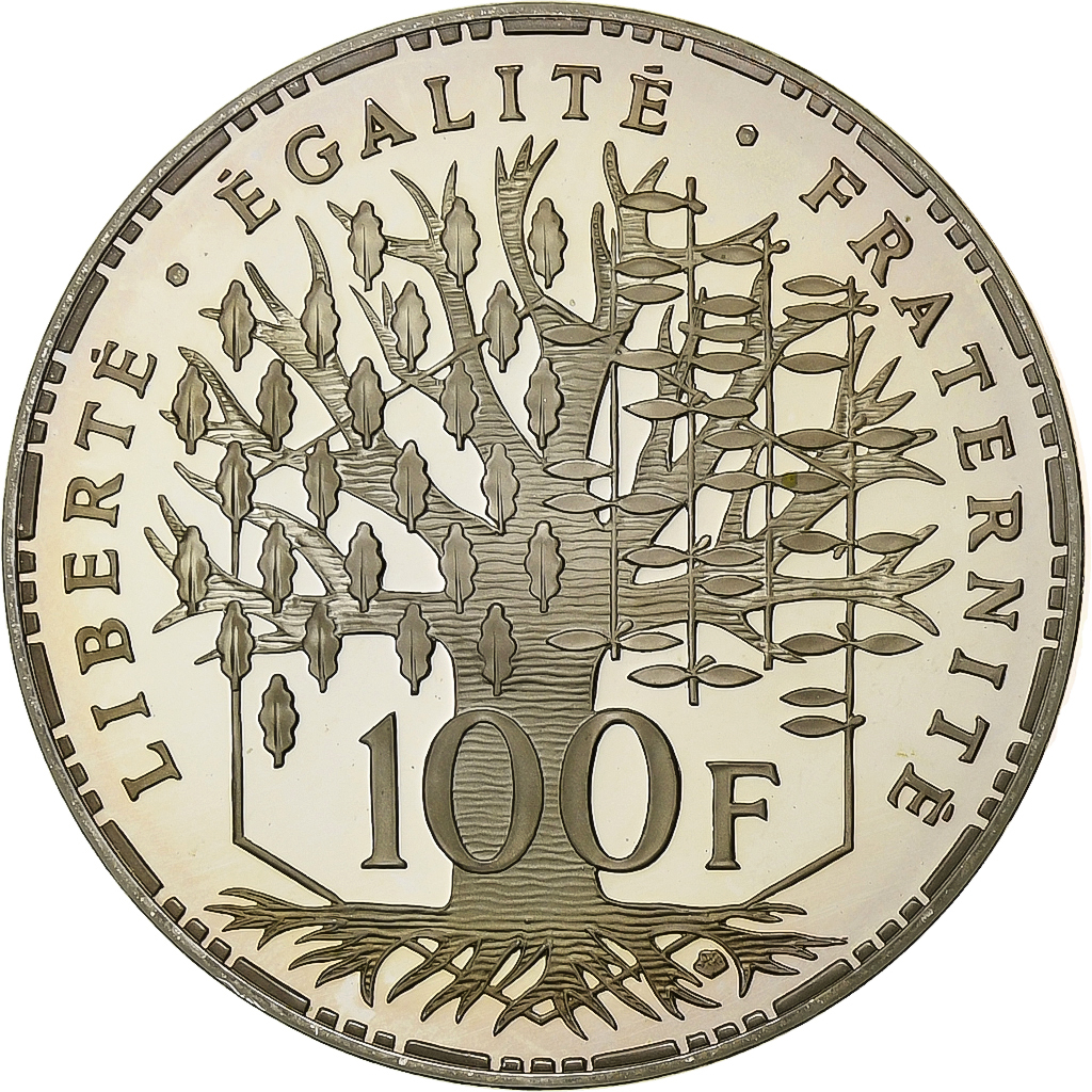France, 100 Francs, Panthéon, 1994, Paris, Proof, Silver, MS