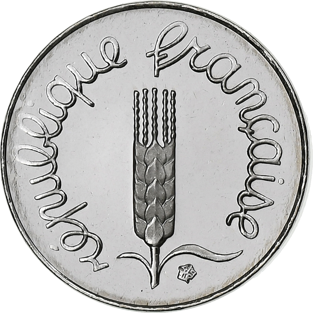France, Centime, Épi, 2001, Paris, Proof, Stainless Steel, MS